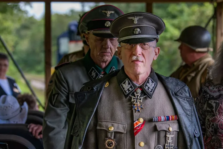 German General Von Kessinger standing on the train